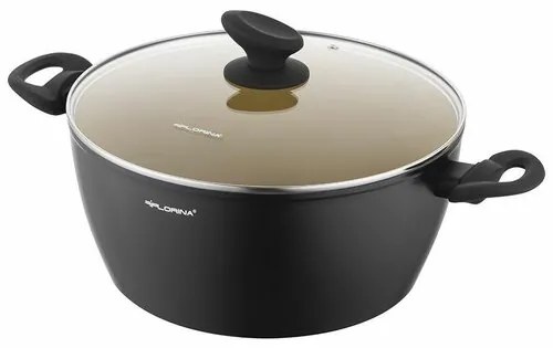 Florina Oală din aluminiu cu capac AmVegan byMateusz Gessler, 26 cm, 4,8 l