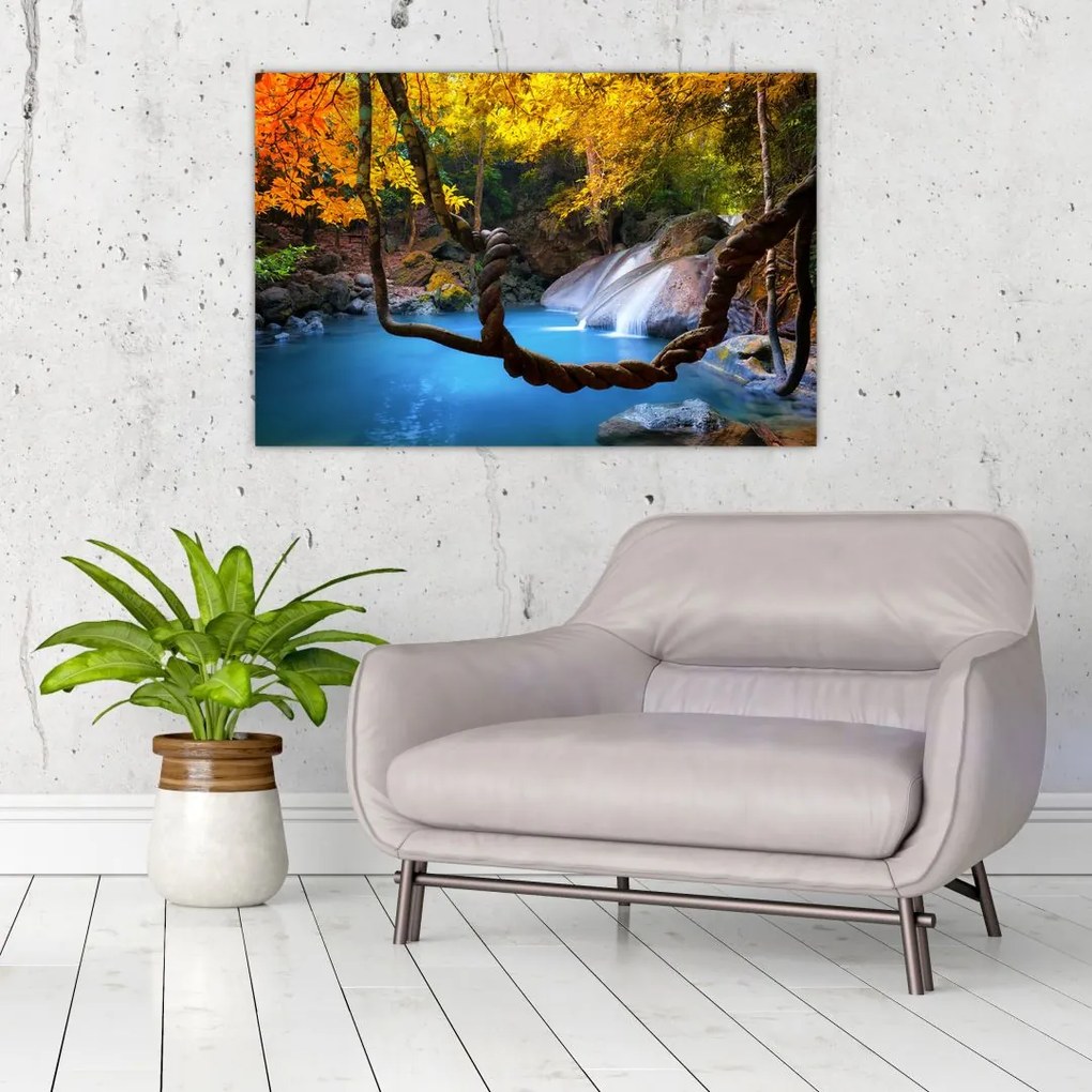 Tablou - Cascade din Asia (90x60 cm)