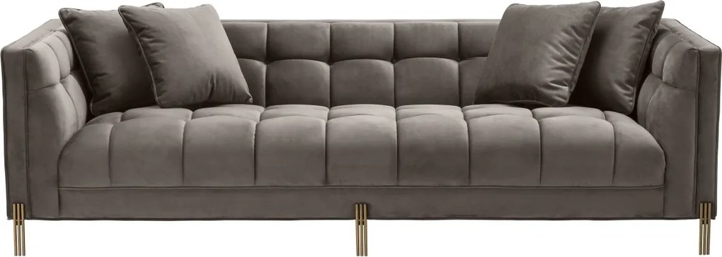 Canapea eleganta design LUX Sienna, catifea gri 113187 HZ
