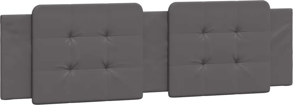 vidaXL Pernă pentru tăblie pat, Zadar, gri, 180 cm, piele artificială