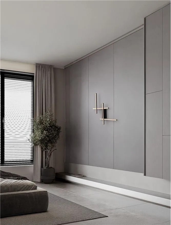 Aplica de perete LED design modern APECHO negru