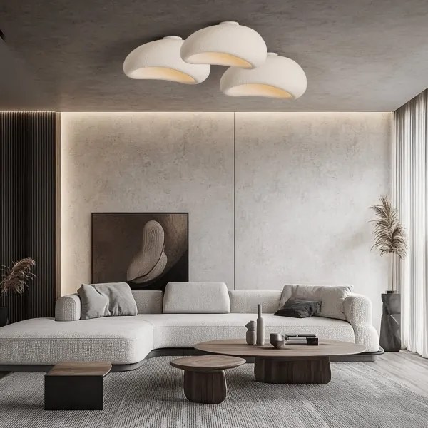 BRILAGI - Lampă de tavan WABI SABI 1xE27/60W/230V Ø 50 cm albă