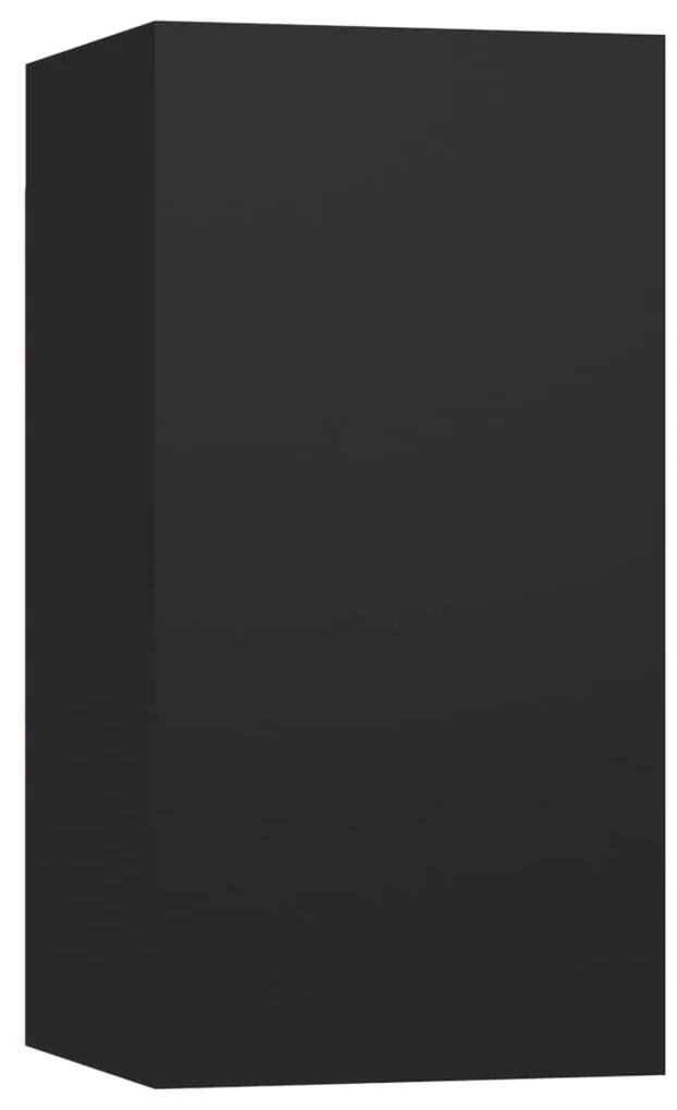 Set dulapuri TV, 3 piese, negru, PAL Negru, 60 x 30 x 30 cm, 1