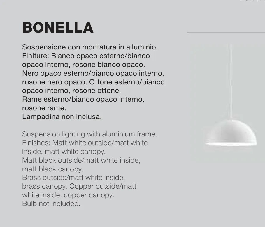 Lustra din aluminiu BLANCA alb, negru, cupru sau alama