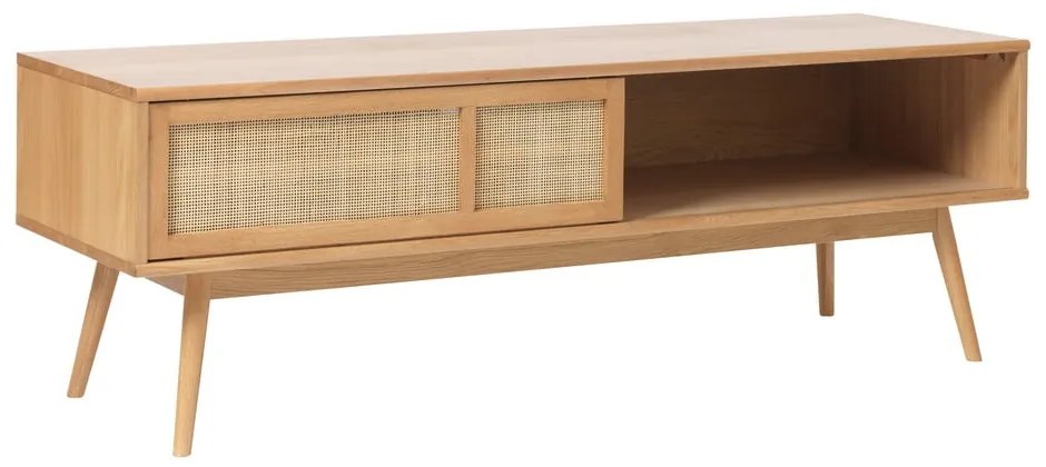 Comodă TV în culoare naturală cu aspect de lemn de stejar 150x50 cm Barrali – Unique Furniture