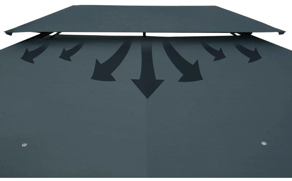 Deuba Pavilion de gradina Topas 4×3 - antracit