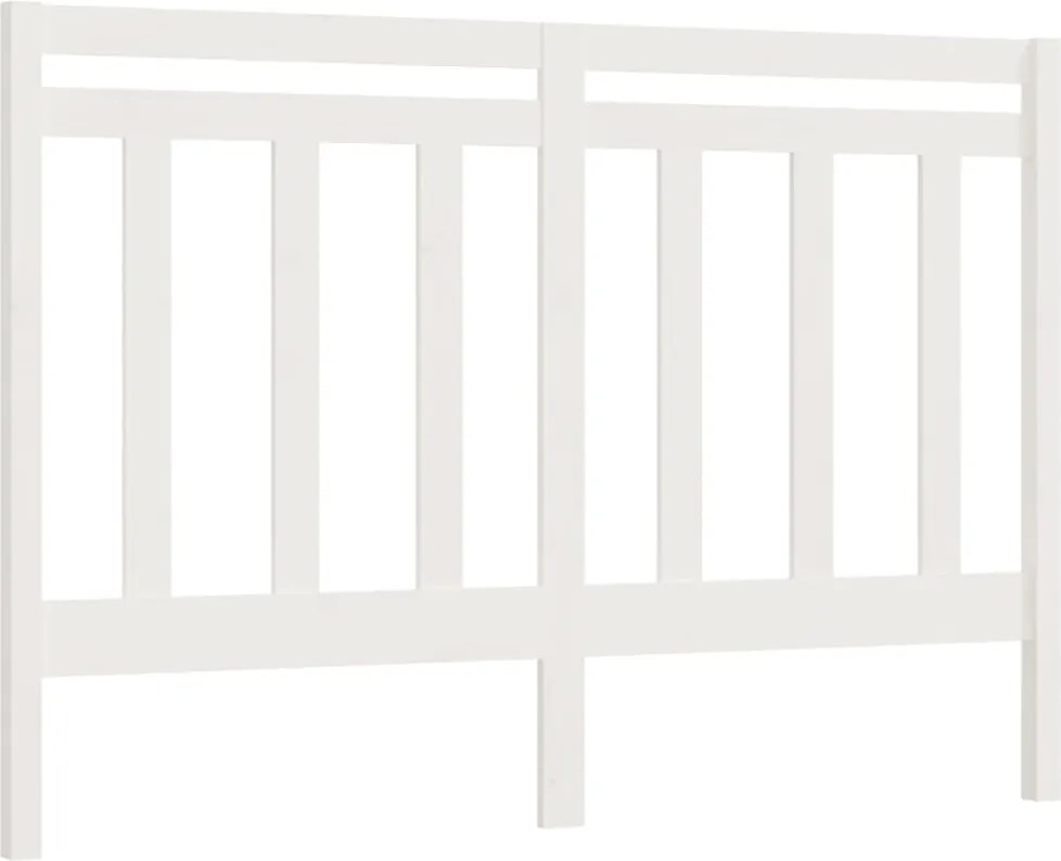 vidaXL Tăblie de pat, alb, 166x4x100 cm, lemn masiv de pin