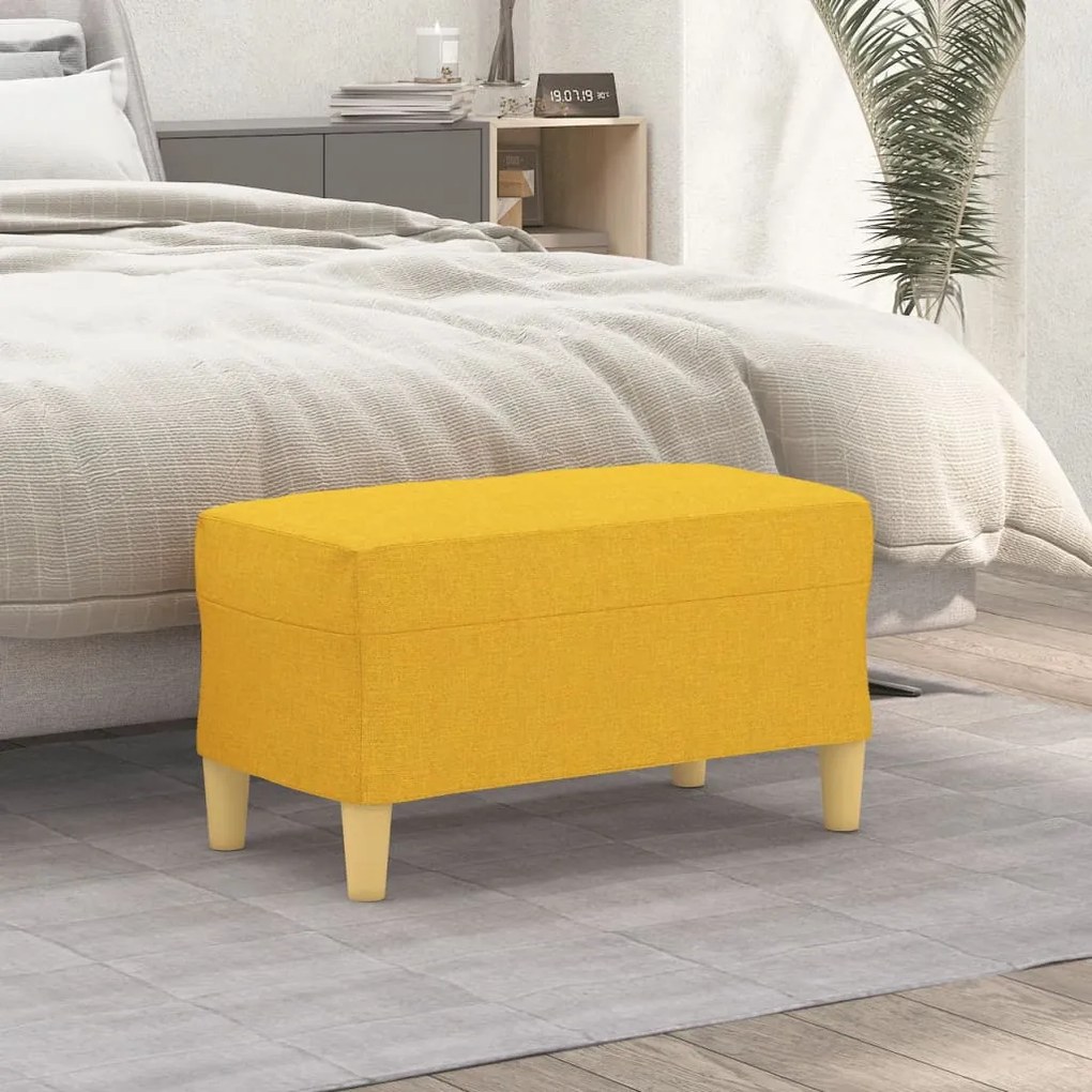 349372 vidaXL Bancă, galben deschis, 70x35x41 cm, textil