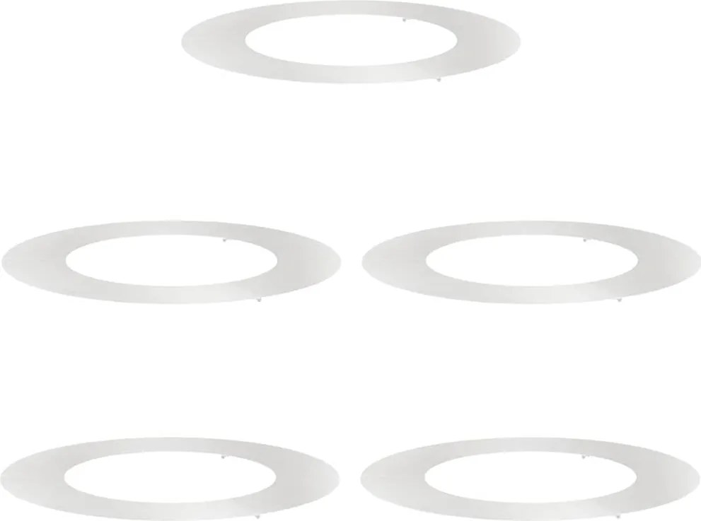 vidaXL potrivit pentru inele de copac plat 5 pcs Argintiu Ø50 / 80 cm