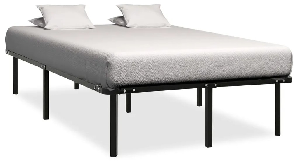 vidaXL Cadru de pat, negru, 120 x 200 cm, metal