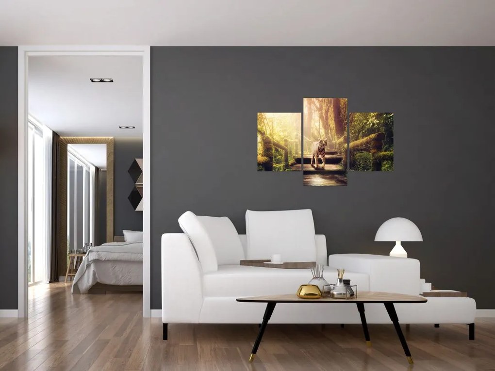 Tablou cu tigrul în djunglă (90x60 cm)