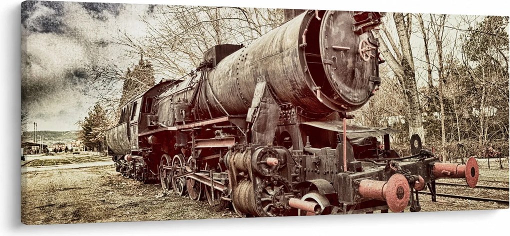 Tablou cu locomotivă istorică (120x50 cm)