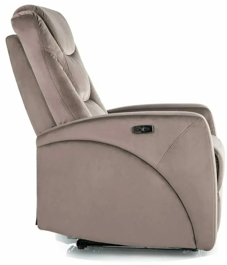 Scaun reclinabil Kronos Velvet, maro