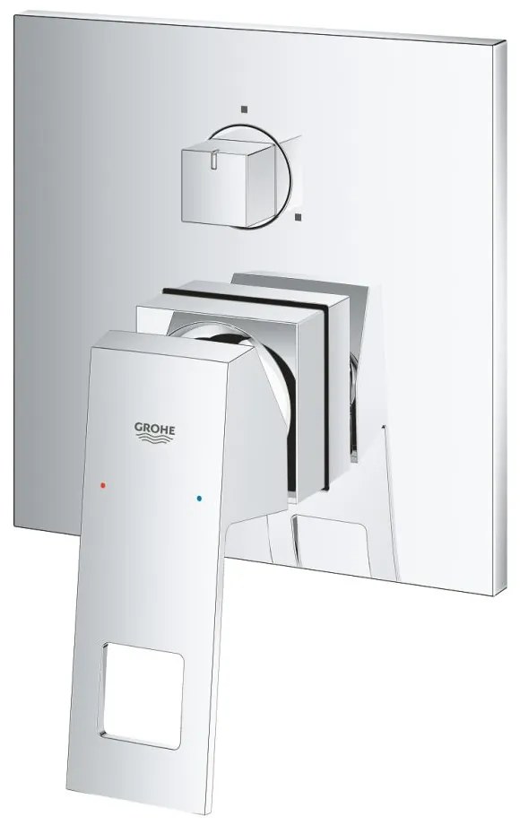 Baterie incastrata cu comutator cu 3 cai, crom