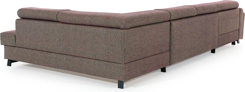 Colțar lemn masiv Formă U Extensibil Joy 370x190cm Personalizabil - Grande 75, Dreapta