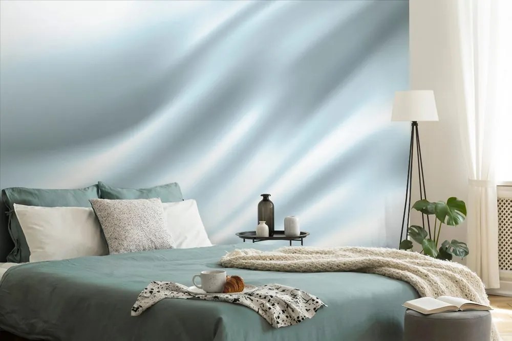 Tapet satin albastru