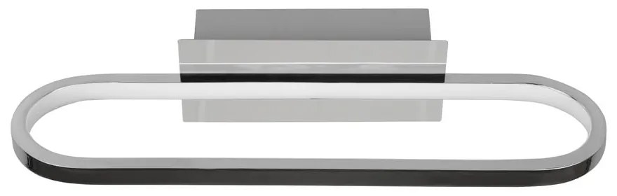 Aplică de perete argintiu-lucios LED (lungime 40 cm) Gianni – Trio