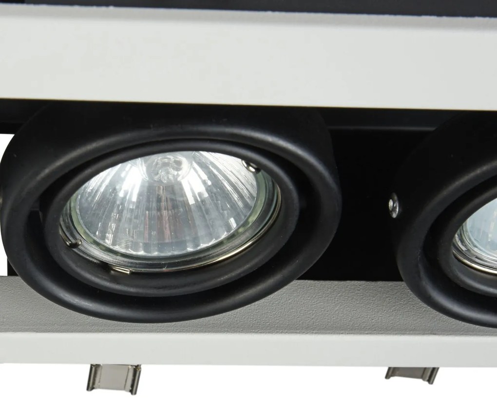 Plafoniera incastrabila cu doua spoturi Metal, alb MYDL008-2-02-W