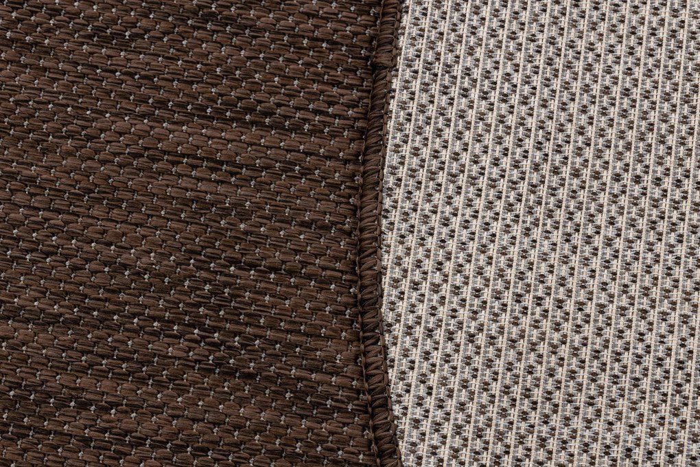 Covor SISAL SION cerc A5165A Melanj țesute plate maro