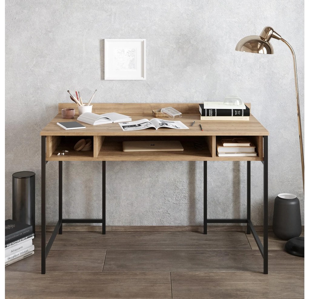 Masă PC Trude (Negru + Nuc) . 1102617