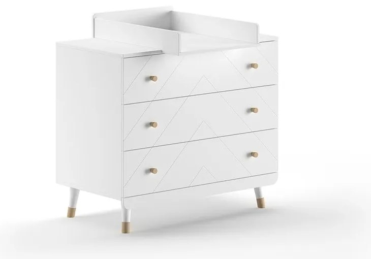 Comodă de copii albă cu masă de schimbat 100x100x74 cm Billy – Vipack