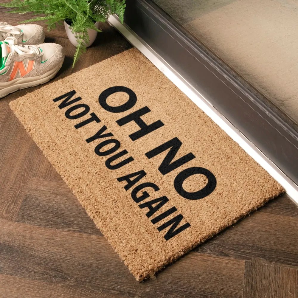 Covoraș de intrare din fibre de nucă de cocos 40x60 cm Not You Again – Artsy Doormats