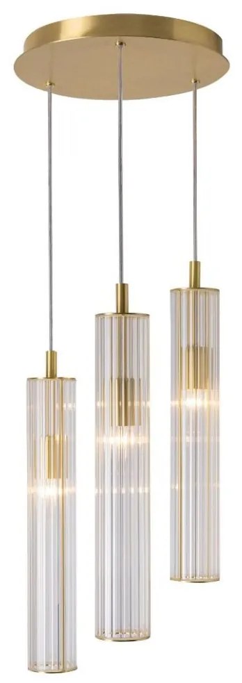 Lustra cu 3 pendule design modern ARIA alama periata