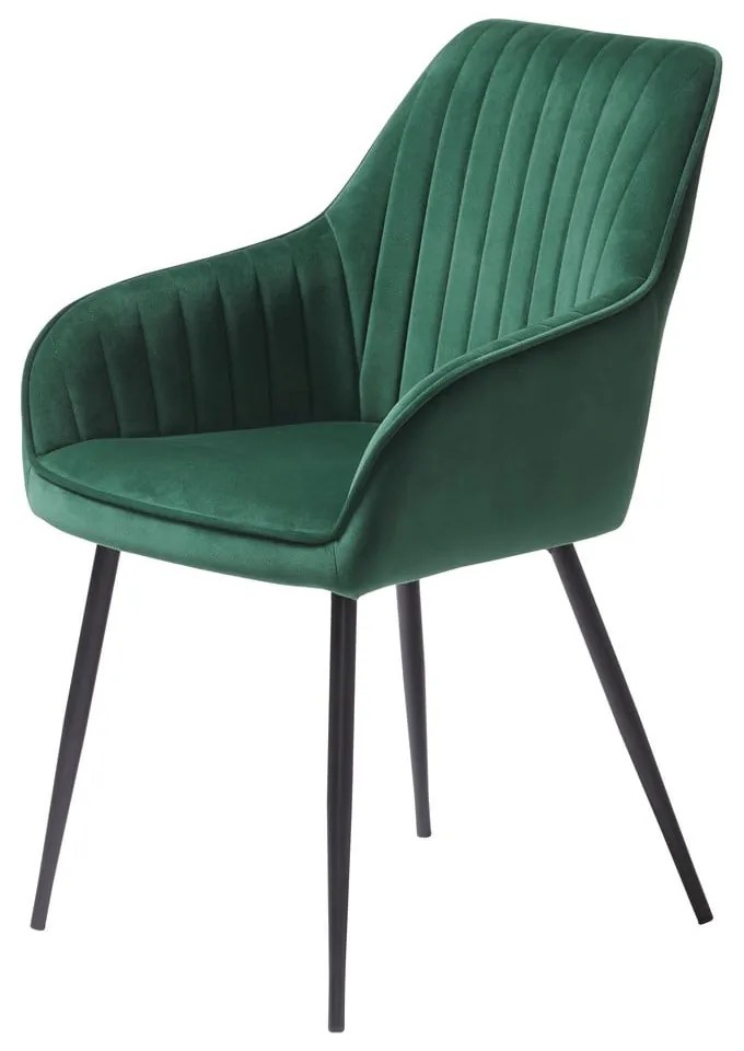 Scaun de dining verde din catifea Melfort – Unique Furniture