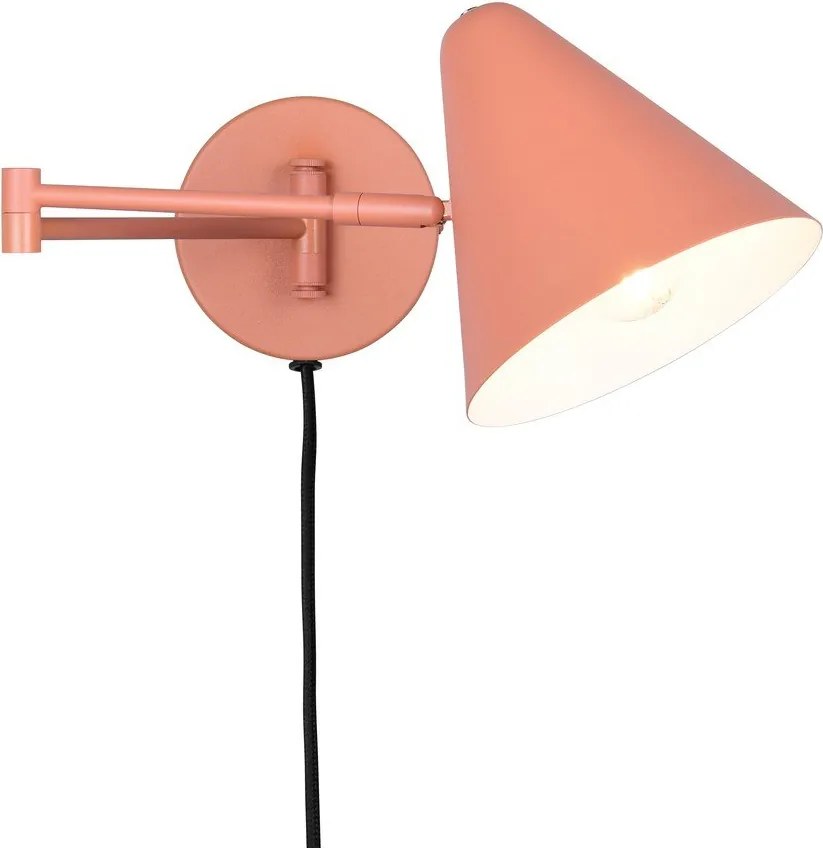 Aplică de perete portocalie cu structură flexibilă cu alimentare la priză ø 15 cm Cosima – Trio