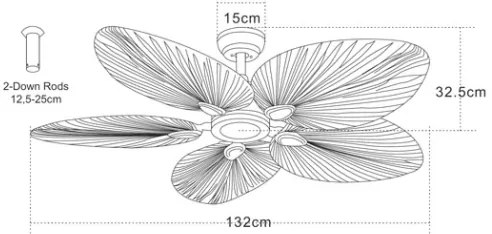 Ventilator de tavan Zambelis 19139 + telecomandă
