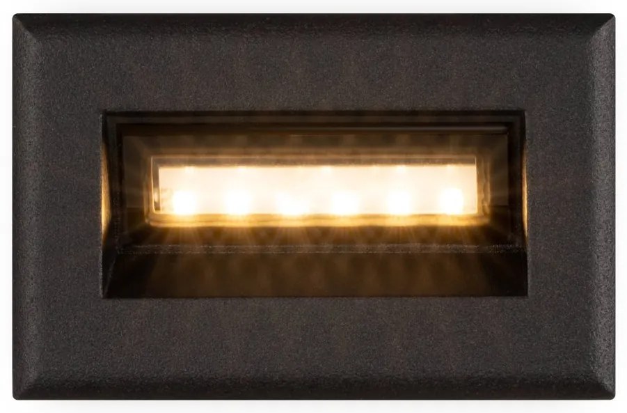 Spot LED incastrabil scari / perete exterior IP65 Bosca negru 8,4cm