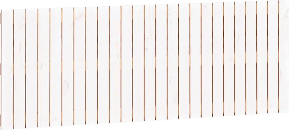 vidaXL Tăblie de pat pentru perete, alb, 159,5x3x60 cm, lemn masiv pin