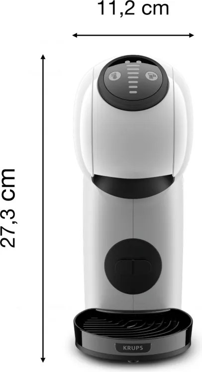 Espressor Krups KP243110 NDG GENIO S WHITE, 1500 W, 15 bar, 0,8 l, Compatibil cu capsulele NESCAFÉ® Dolce Gusto®, LED, Functie XL, Alb