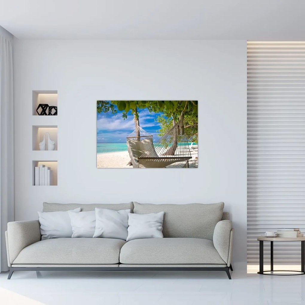 Tablou - Hamac pe plajă (90x60 cm)
