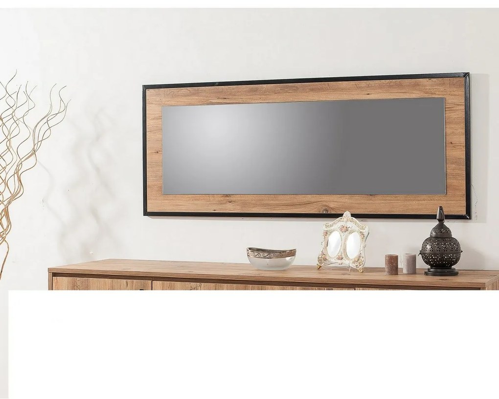 Oglindă Idea Black and Atlantic Pine, 150 cm, L