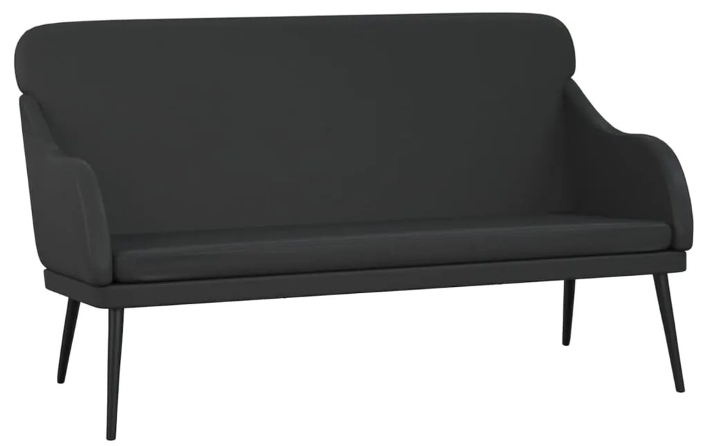 vidaXL Bancă, negru, 110x76x80 cm, piele ecologică