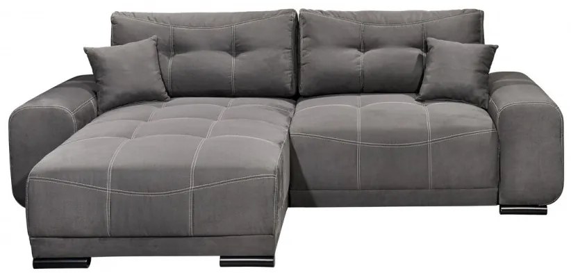 Coltar extensibil, Alvi, cu sezlong interschimbabil, 267 x 91 x 185 cm, antracit