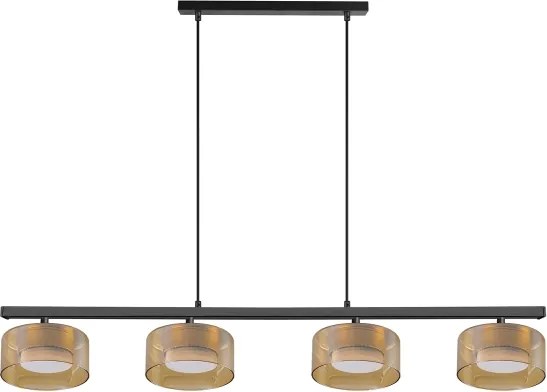Brilagi - LED Lustră suspendată AURA LUX 4xGX53/30W/230V negru/auriu