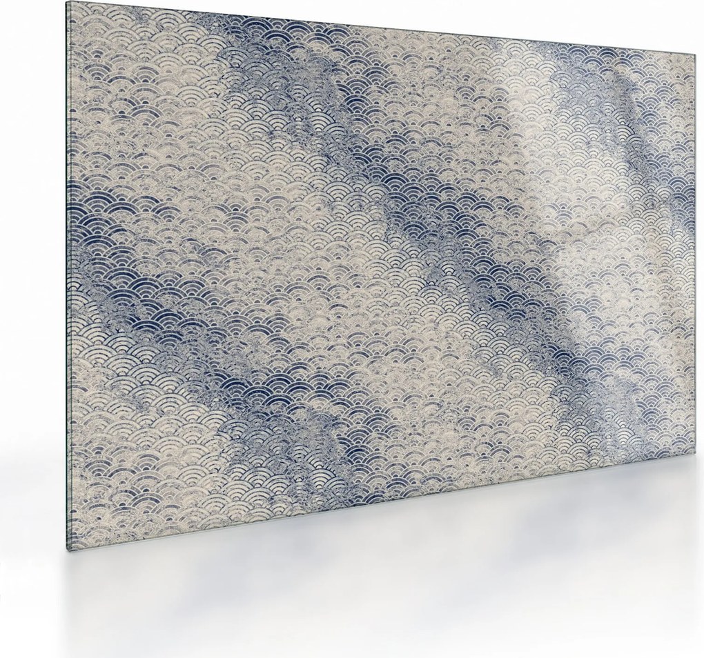Tablou pe sticlă - Model de valuri (70x50 cm)