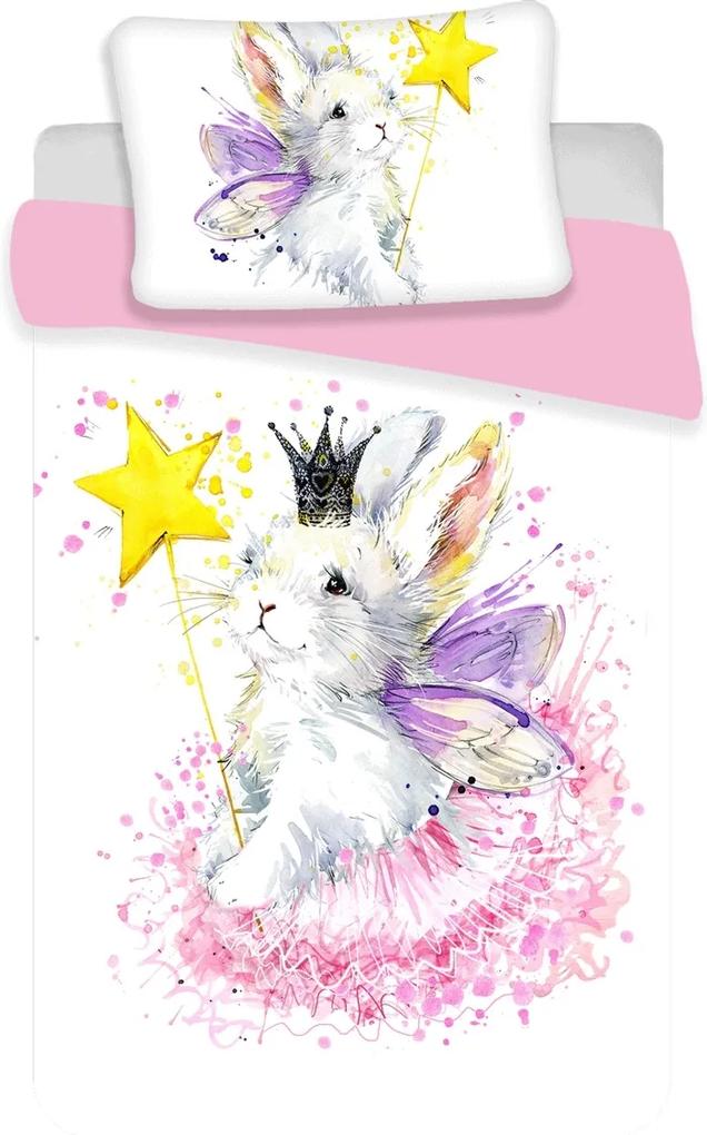 Lenjerie de pat Jerry Fabrics Bunny baby, de copii, din bumbac, 100 x 135 cm, 40 x 60 cm