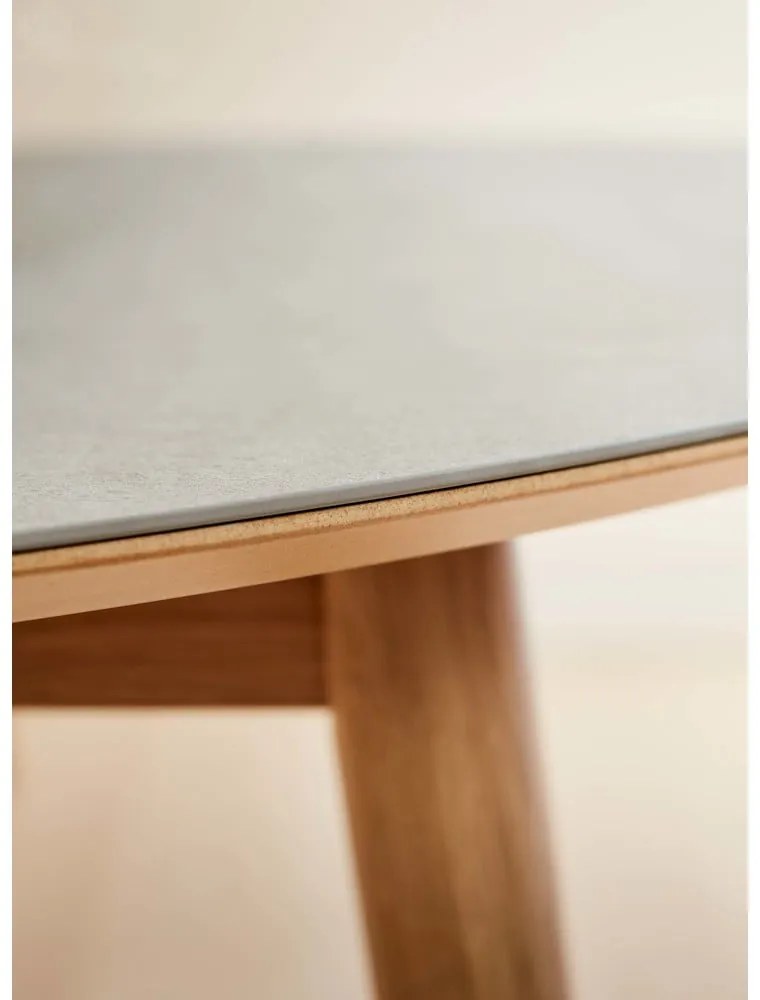 Masă de dining rotundă extensibilă cu blat ceramic ø 135 cm Meza – Hammel Furniture