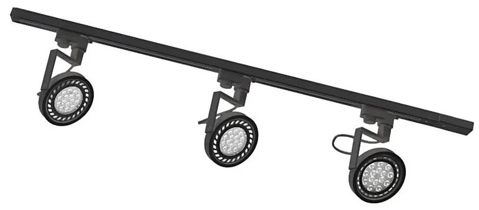 Zuma Line 3560 - Spot pentru șină MASTER, 3x GU10, 15W, 230V, negru