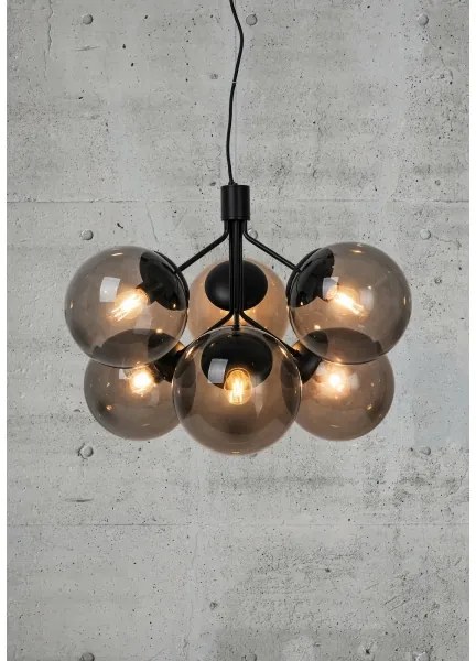 Lustră pe cablu Nordlux IVONA 6xE27/28W/230V negru