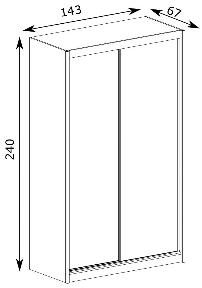 Dulap de haine Karoly (craft alb) . 1055435