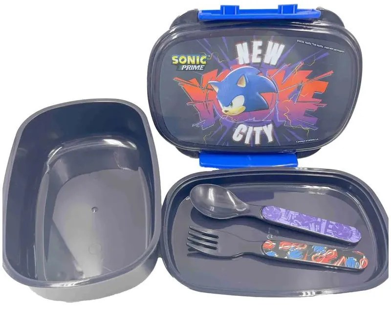 Sonic Ariciul Get Me Cutie pentru Sandwich + Set de Tacâmuri