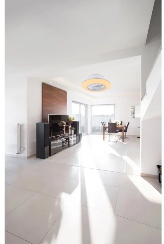 Lustra LED cu ventilator si telecomanda design modern Kello alb