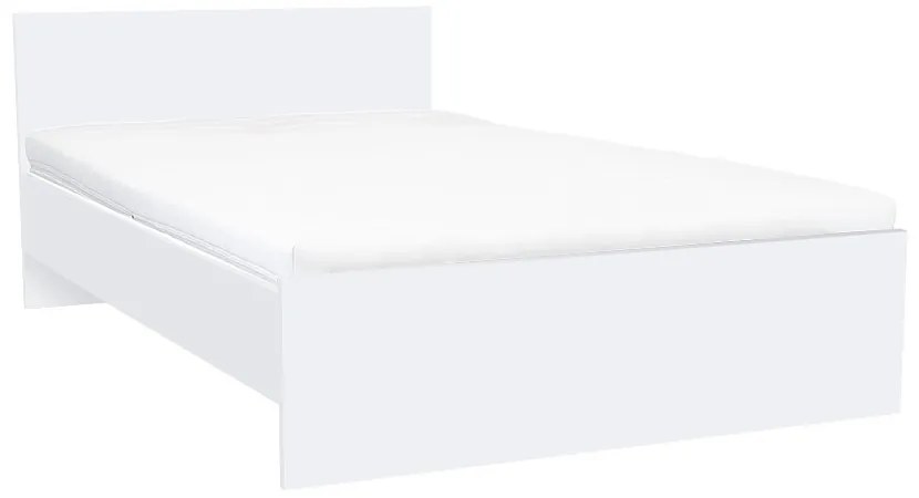 Pat dublu Miami fără cadru de pat 140x200 cm alb-alb