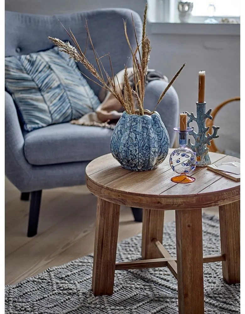 Măsuță de cafea în culoare naturală închisă rotundă cu aspect de lemn exotic ø 60 cm Emmett – Bloomingville