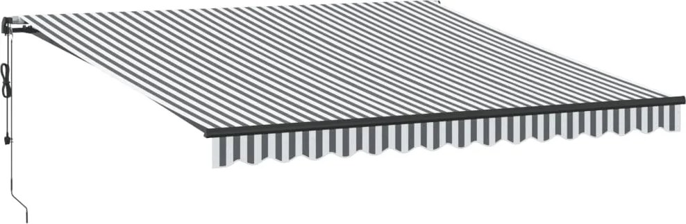 vidaXL Copertină retractabilă automat, antracit/alb, 400x350 cm