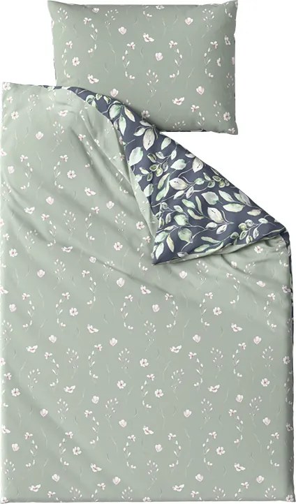 Lenjerie de pat din microfibra SILVANE negru-verde Dimensiune lenjerie de pat: 70 x 90 cm | 140 x 220 cm